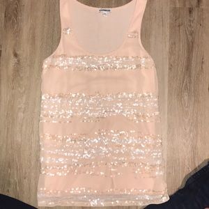 Express pink sparkly tank
